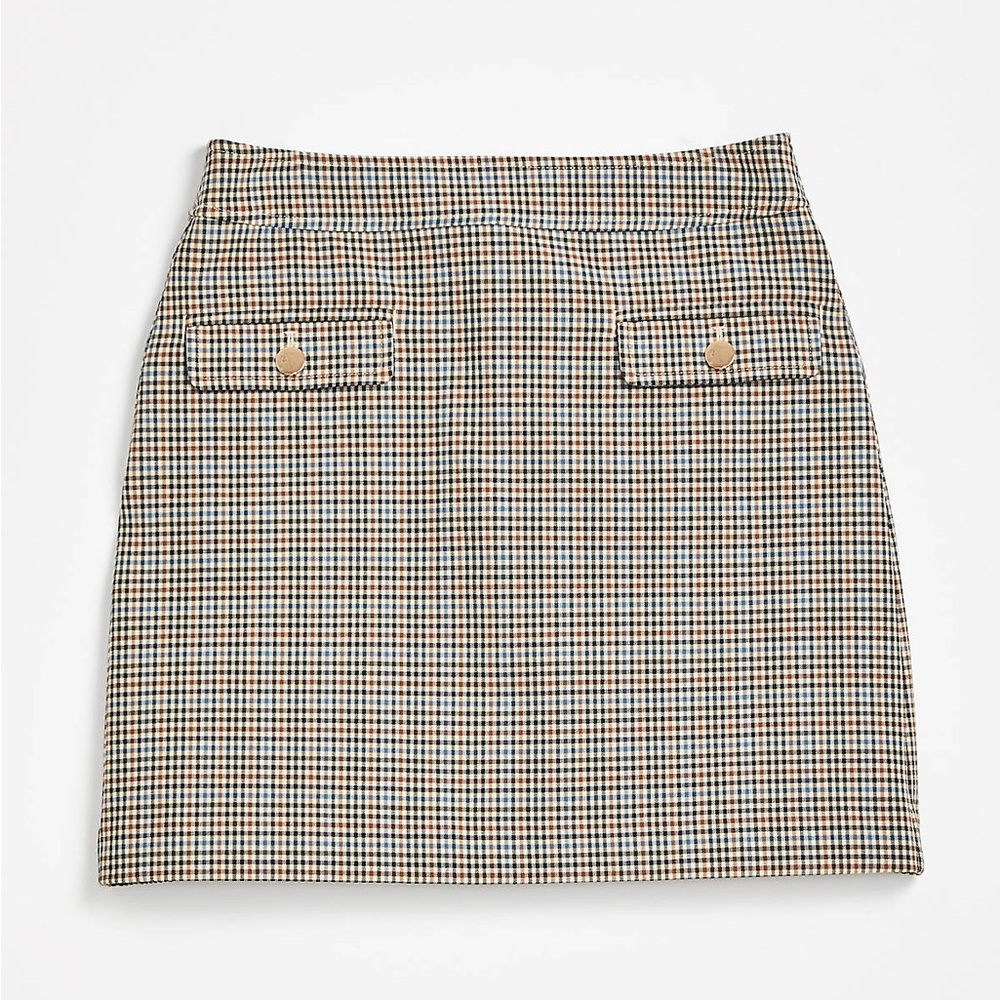 LOFT Checked Mini Skirt